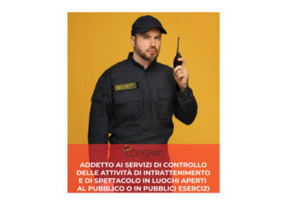 ADDETTO AI SERVIZI DI CONTROLLO DELLE ATTIVITÀ DI INTRATTENIMENTO E DI SPETTACOLO IN LUOGHI APERTI AL PUBBLICO O IN PUBBLICI ESERCIZI